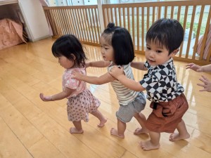 ８月のお誕生会がありました（０、１、２歳児）