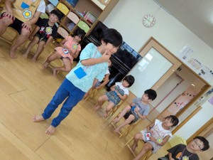 ８月のお誕生会がありました（３、４、５歳児）