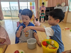 ８月のお誕生会がありました（３、４、５歳児）