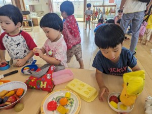 ８月のお誕生会がありました（３、４、５歳児）