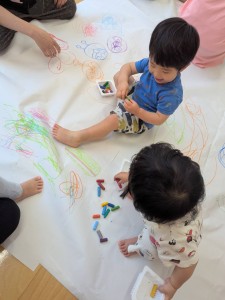 保育公開がありました（１歳児もも組）