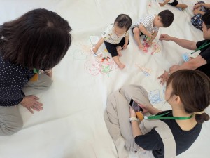 保育公開がありました（１歳児もも組）