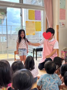８月のお誕生会がありました（３・４・５歳児）