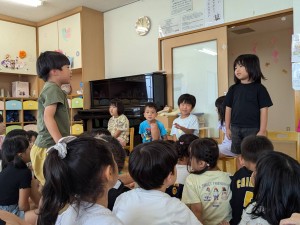 ８月のお誕生会がありました（３・４・５歳児）