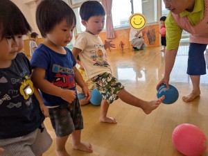 ８月のお誕生会がありました（０・１・２歳児）
