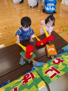 おまつりあそびをしました♪（０・１・２歳児）