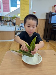 笹巻き作りをしました！！（5歳児🌸さくらぐみ）
